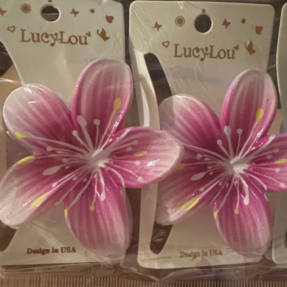 Vintage Bohemian Style Plastic Flower Hair Clip, Boho Hair Accessories set of 2‎